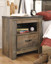 Hoover Furniture Outlet - Ashley Furniture - Trinell Nightstand - One Drawer Night Stand - B446-91